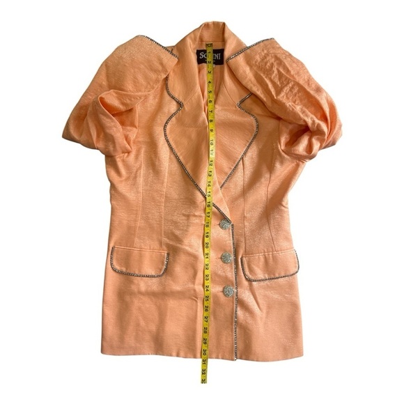 Solini New York Women’s Vintage Blazer with Rhinstone Trim Size 10 - Picture 9 of 11